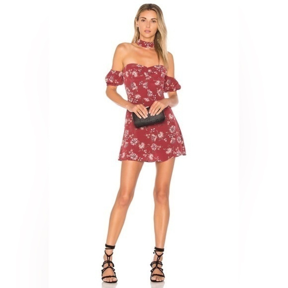 Ale by Alessandra x REVOLVE Red Luna Mini Dress in Garnet Floral